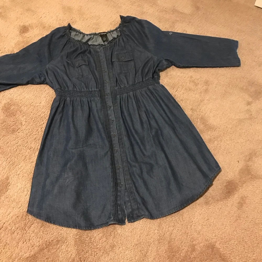 Blue Denim Dress, sleeves are adjustable - Picture 3 of 3